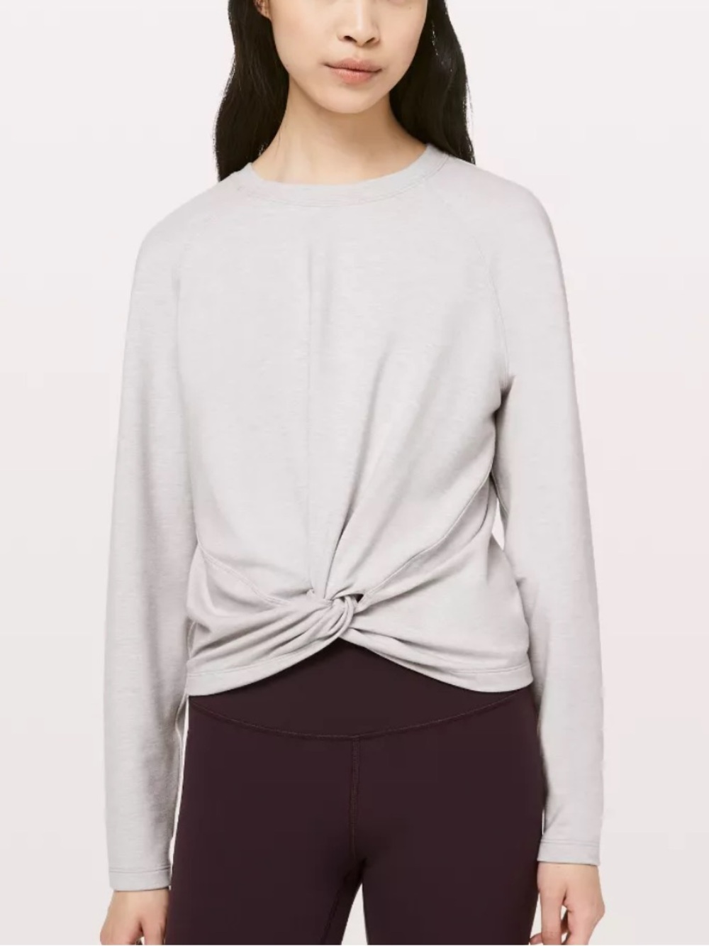Lululemon Grey Tuck and Gather Pullover Knot Top - Picture 9 of 9
